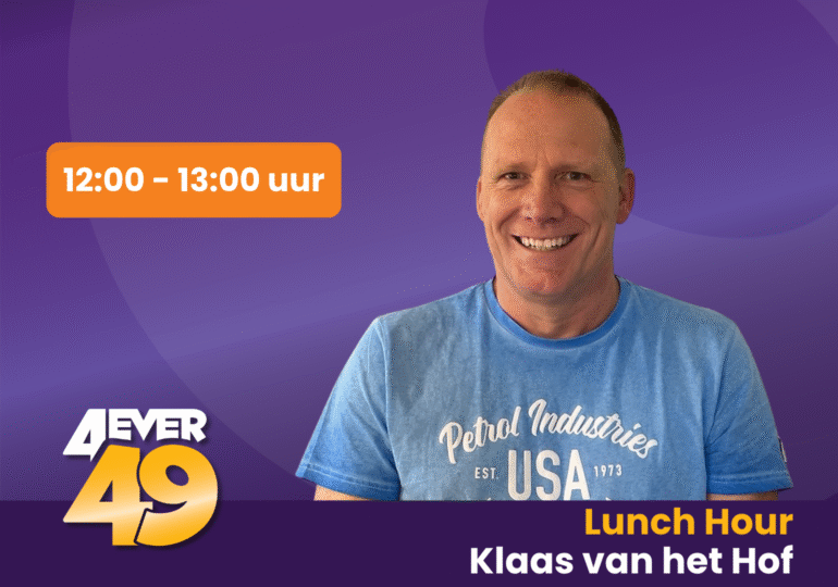Radioprogramma lunch hour met klaas van het Hof
